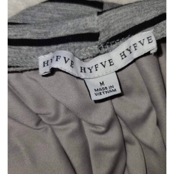 HYFVE Gray Black Striped Wrap Around Twist Front Mini Skirt Size Medium - Picture 7 of 10